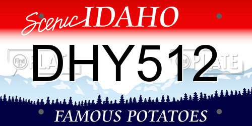 DHY512 Idaho License Plate