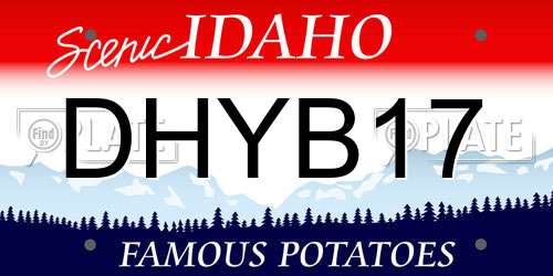 DHYB17 Idaho License Plate