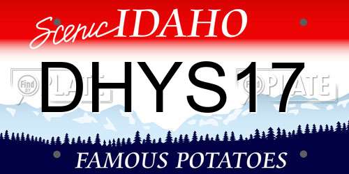 DHYS17 Idaho License Plate