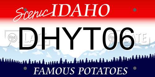 DHYT06 Idaho License Plate