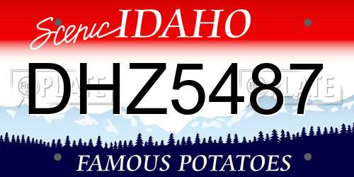DHZ5487 Idaho License Plate