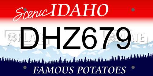 DHZ679 Idaho License Plate