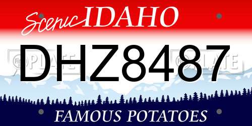 DHZ8487 Idaho License Plate