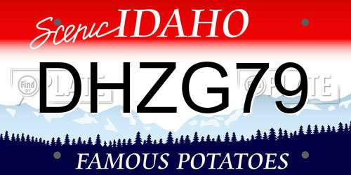 DHZG79 Idaho License Plate