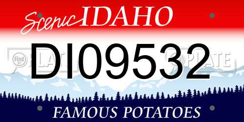 DI09532 Idaho License Plate