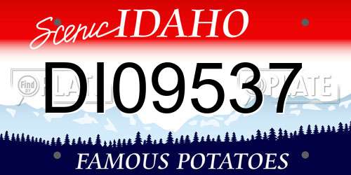 DI09537 Idaho License Plate