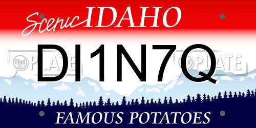 DI1N7Q Idaho License Plate