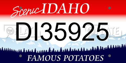 DI35925 Idaho License Plate