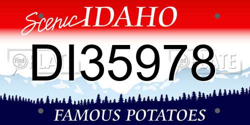 DI35978 Idaho License Plate