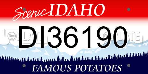 DI36190 Idaho License Plate