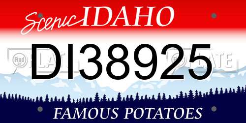 DI38925 Idaho License Plate