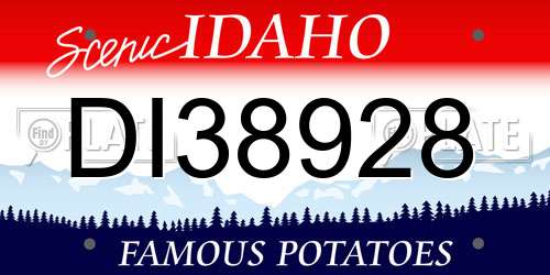 DI38928 Idaho License Plate