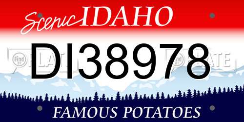 DI38978 Idaho License Plate