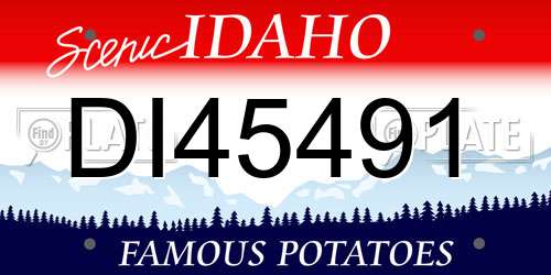 DI45491 Idaho License Plate
