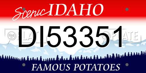 DI53351 Idaho License Plate