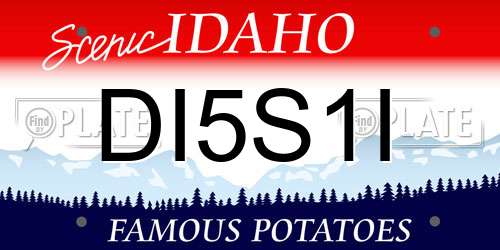 DI5S1I Idaho License Plate