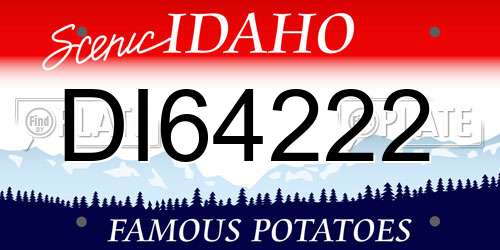 DI64222 Idaho License Plate
