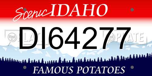 DI64277 Idaho License Plate