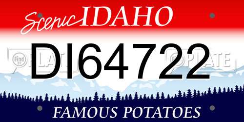 DI64722 Idaho License Plate