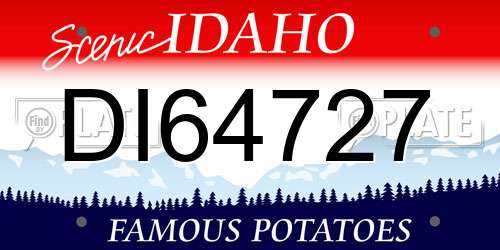DI64727 Idaho License Plate