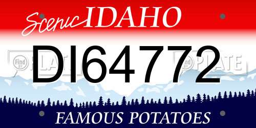 DI64772 Idaho License Plate