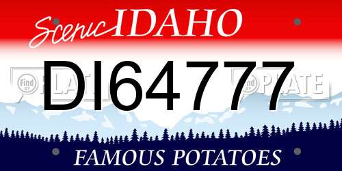 DI64777 Idaho License Plate