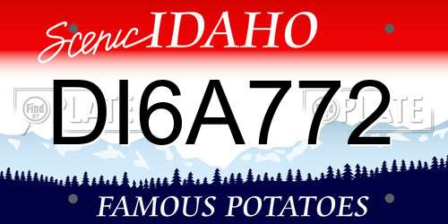 DI6A772 Idaho License Plate