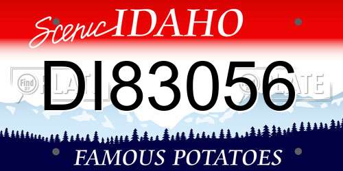 DI83056 Idaho License Plate