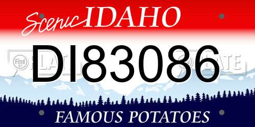 DI83086 Idaho License Plate