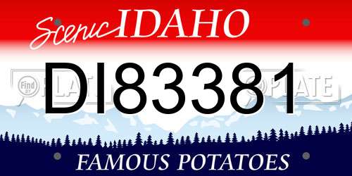 DI83381 Idaho License Plate