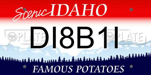 DI8B1I Idaho License Plate