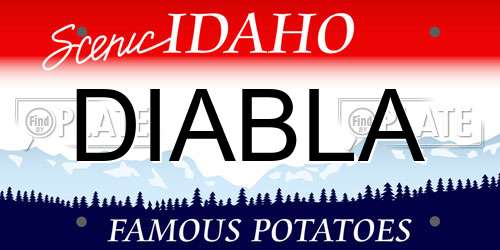 DIABLA Idaho License Plate