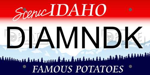 DIAMNDK Idaho License Plate