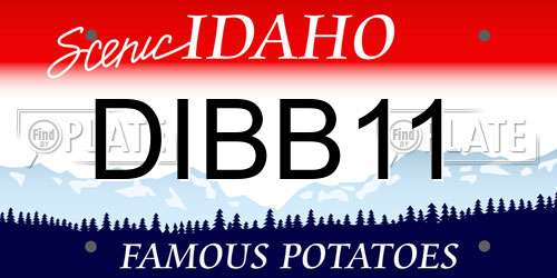 DIBB11 Idaho License Plate