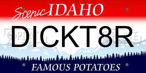 DICKT8R Idaho License Plate