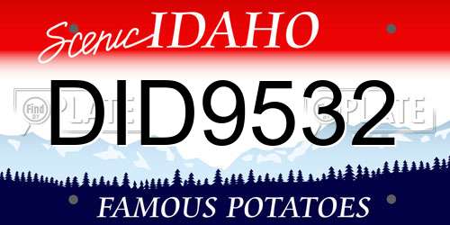DID9532 Idaho License Plate