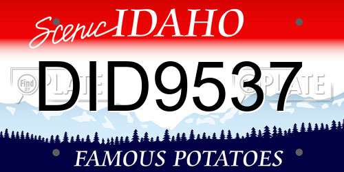 DID9537 Idaho License Plate