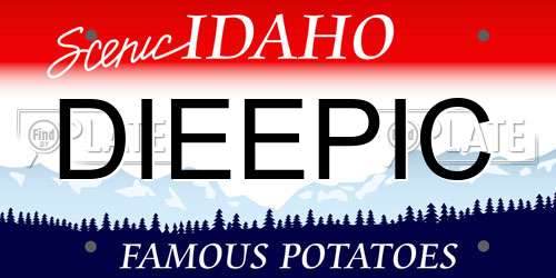 DIEEPIC Idaho License Plate