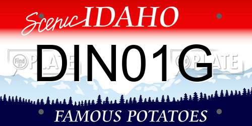 DIN01G Idaho License Plate