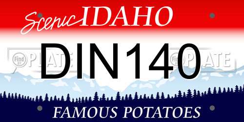 DIN140 Idaho License Plate