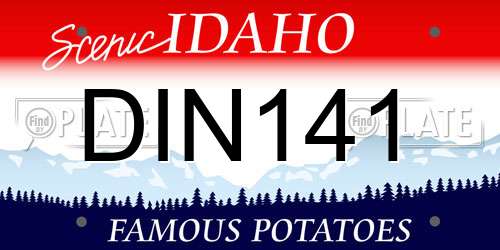 DIN141 Idaho License Plate