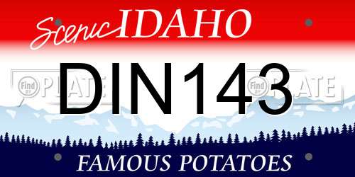 DIN143 Idaho License Plate