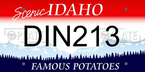 DIN213 Idaho License Plate