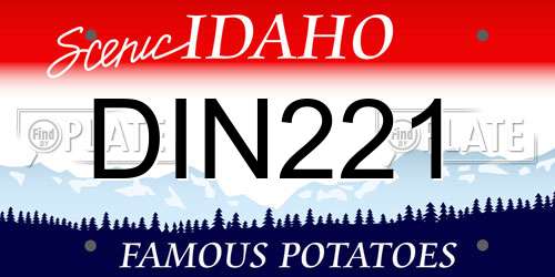 DIN221 Idaho License Plate