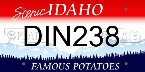 DIN238 Idaho License Plate