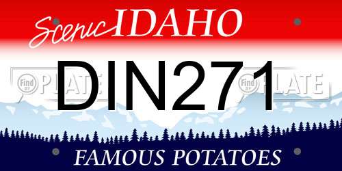 DIN271 Idaho License Plate