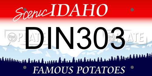 DIN303 Idaho License Plate