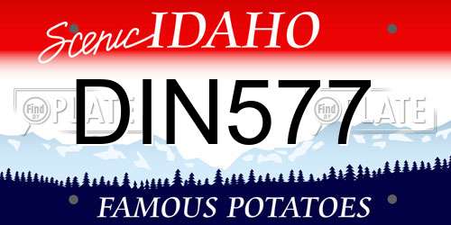 DIN577 Idaho License Plate