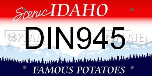 DIN945 Idaho License Plate