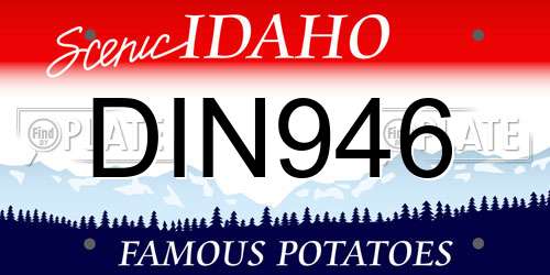 DIN946 Idaho License Plate